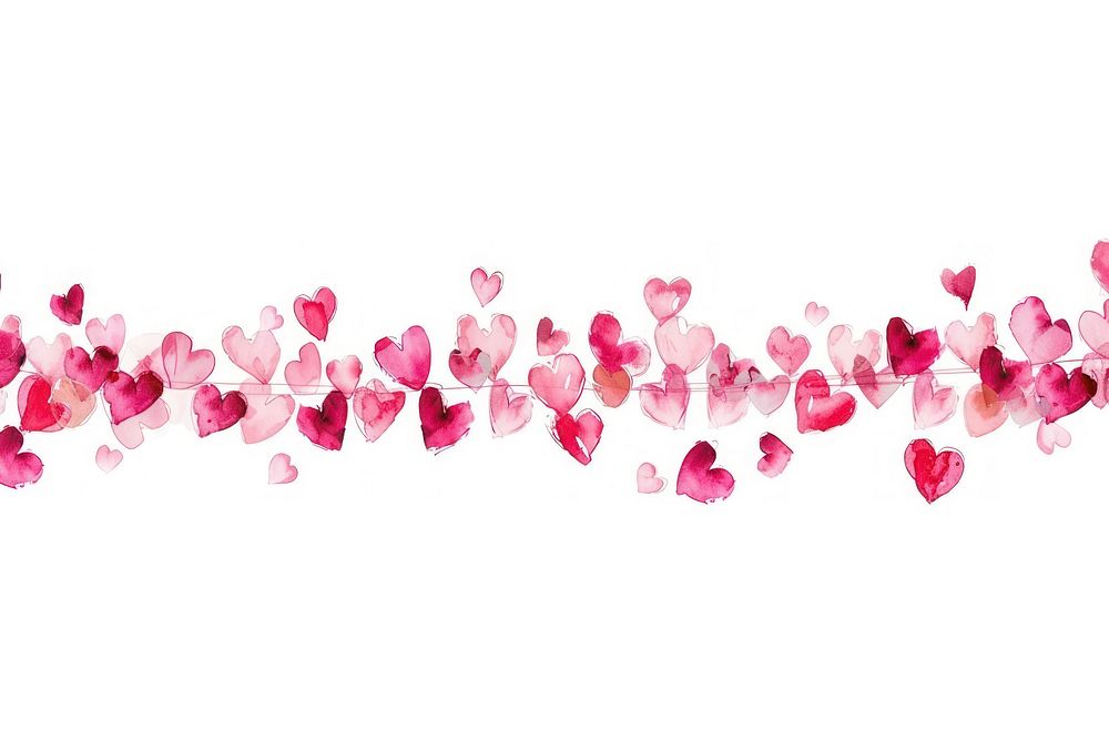 Pink mini heart backgrounds petal line.