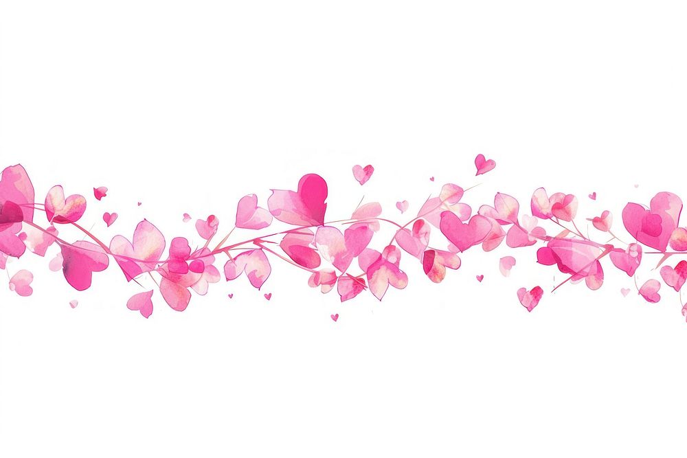 Pink mini heart pattern flower petal.