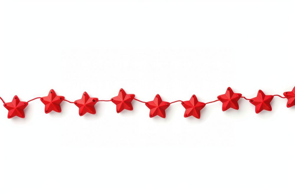 Red mini star white background celebration accessories.