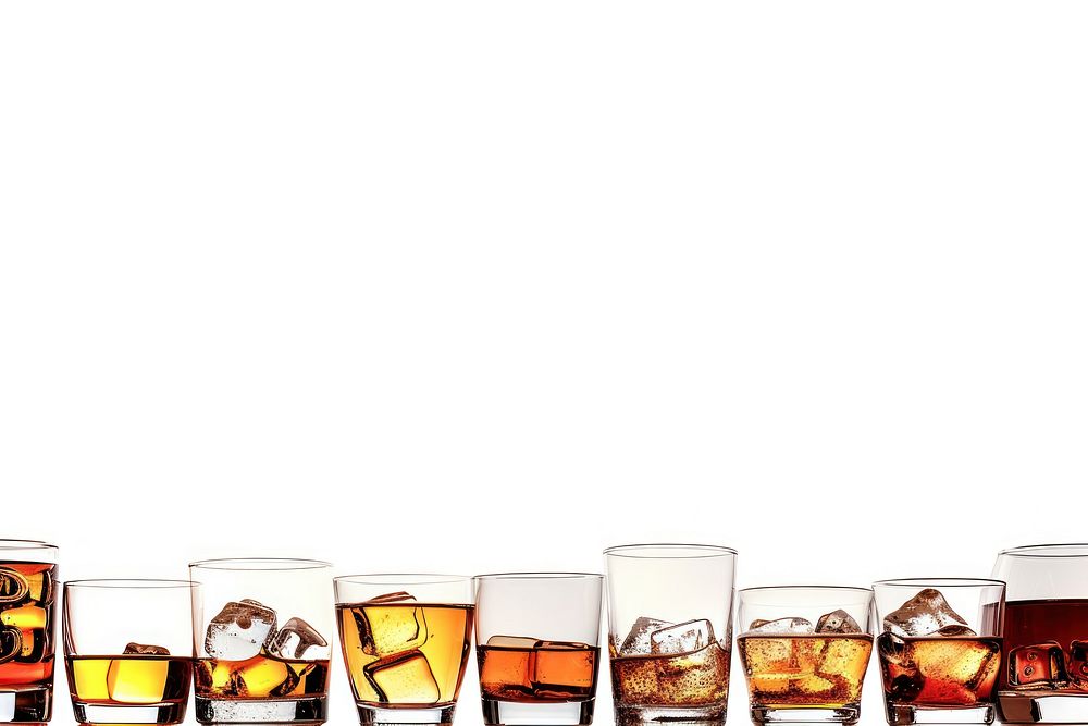 Whisky glass drink line.