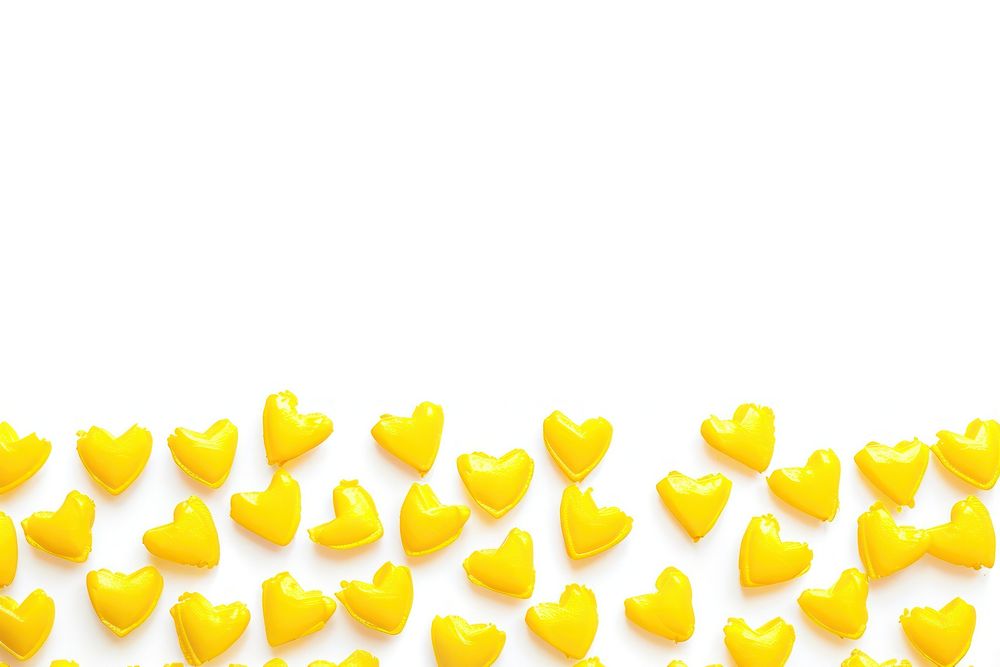 Yellow mini heart confectionery backgrounds petal.