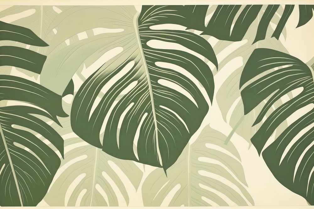 Litograph minimal tropical leaves backgrounds nature plant.