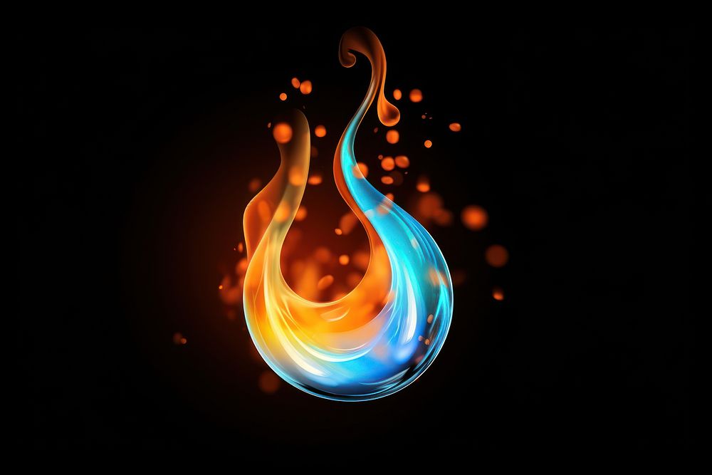 Photo fire in waterdrop icon graphic graphics burning pattern.