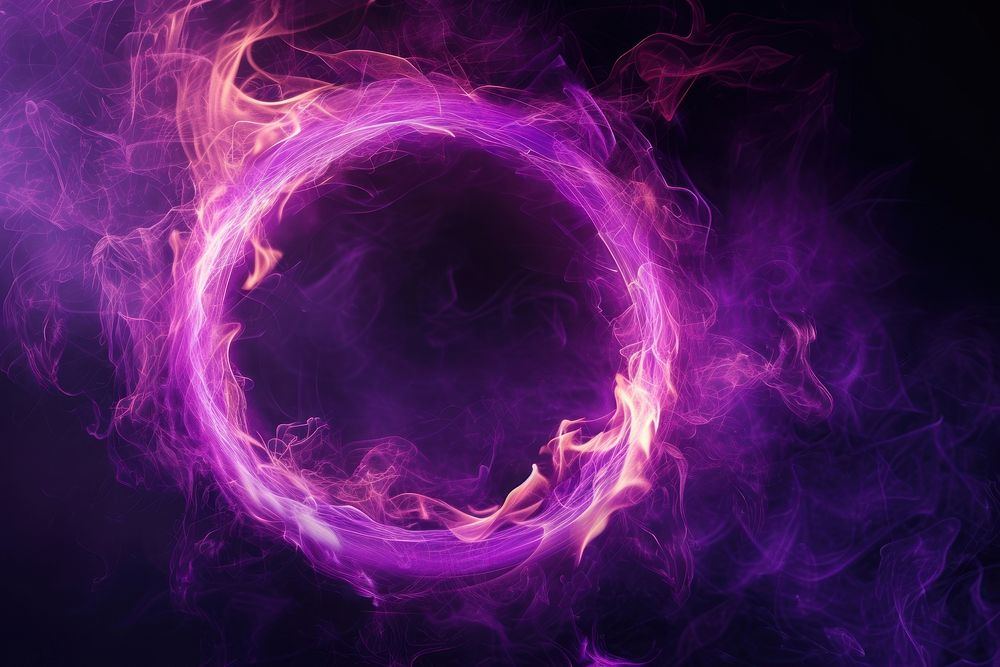 Purple fire ring pattern burning flame.