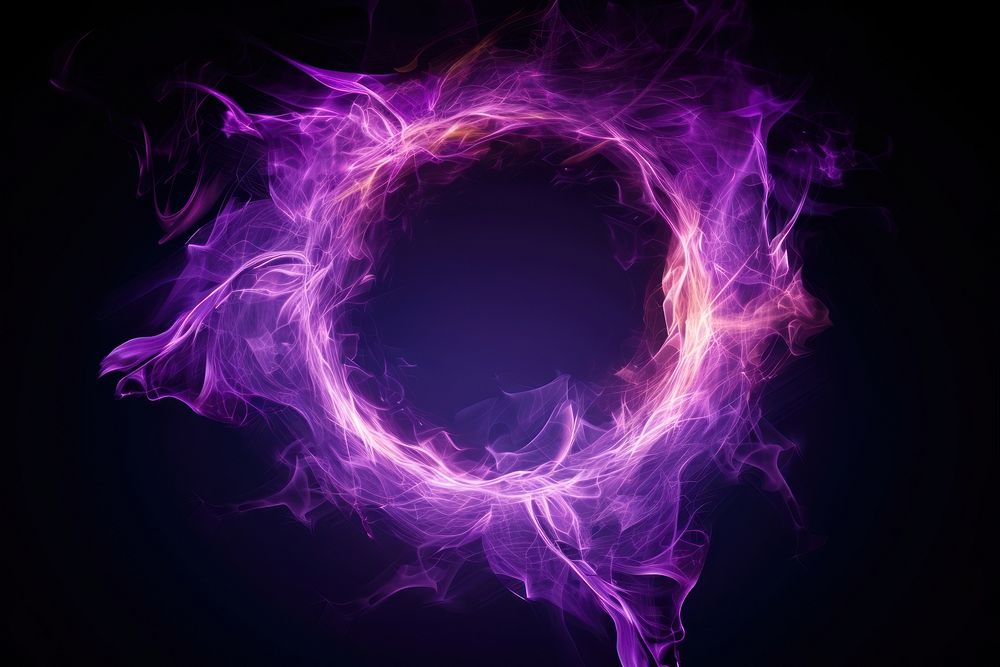Purple fire ring burning light flame.