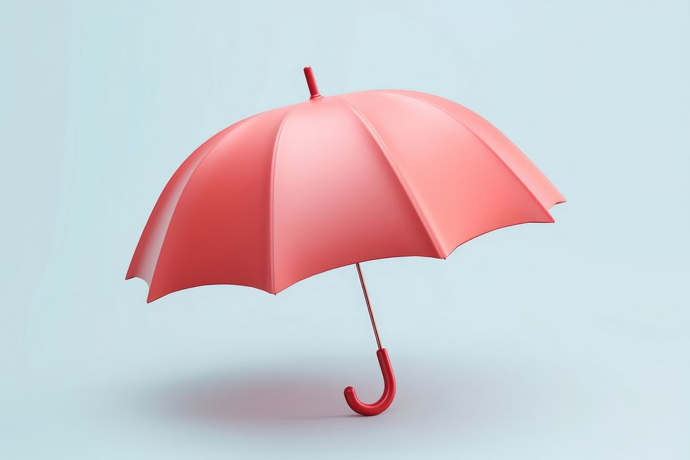 Umbrella red protection sheltering.