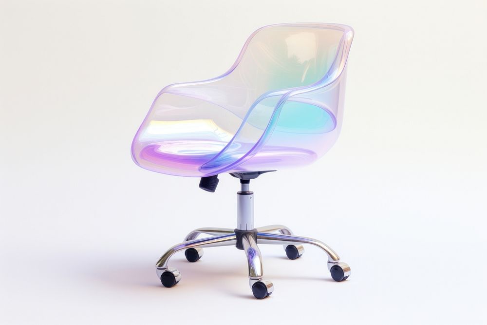 Ergonomic office chair furniture white background armrest.