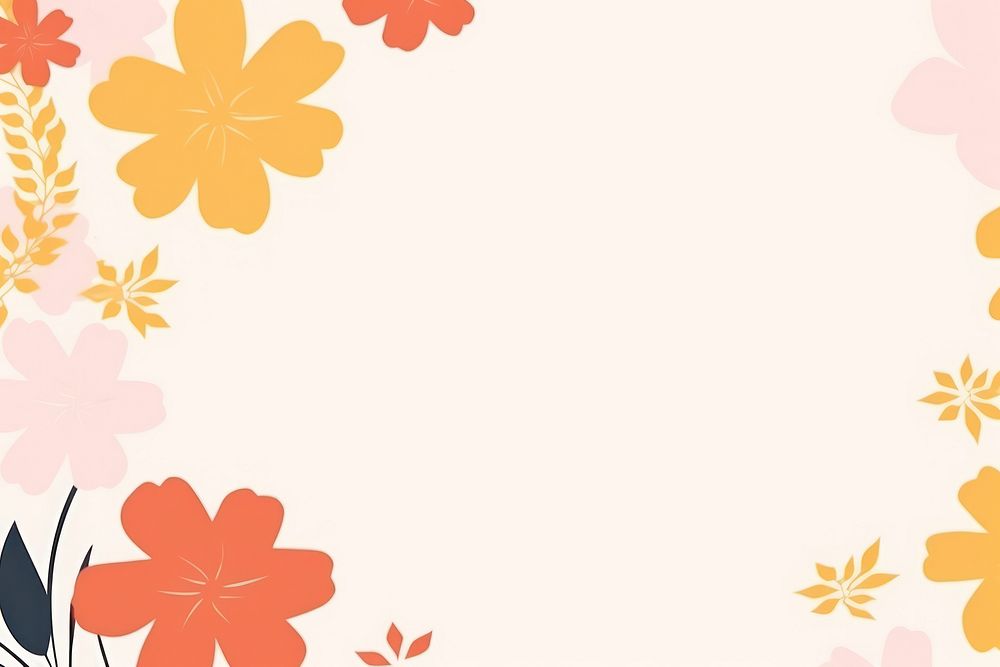 Flowers border backgrounds abstract pattern.