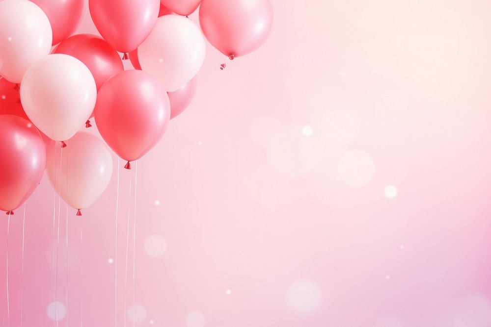 Balloons border background backgrounds pink red.