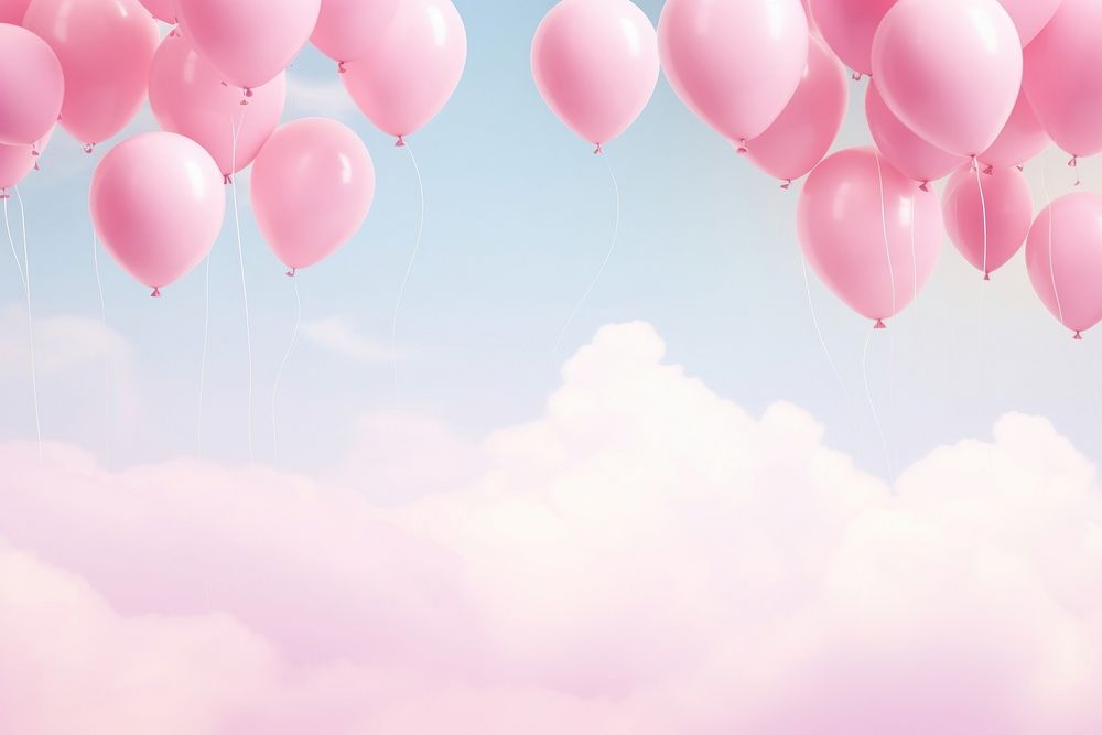 Balloons border background backgrounds pink tranquility.