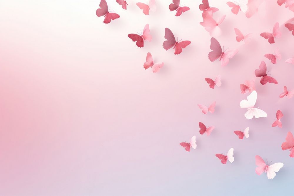 Butterflies gradient background backgrounds petal pink.