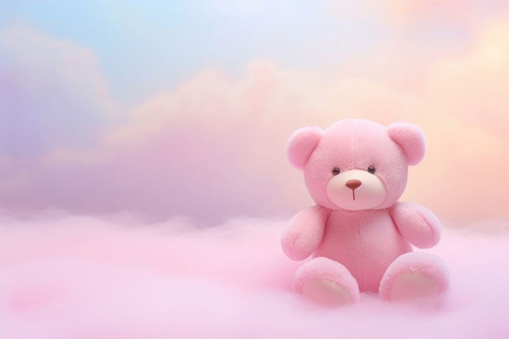 Teddy bear background pink cute toy.