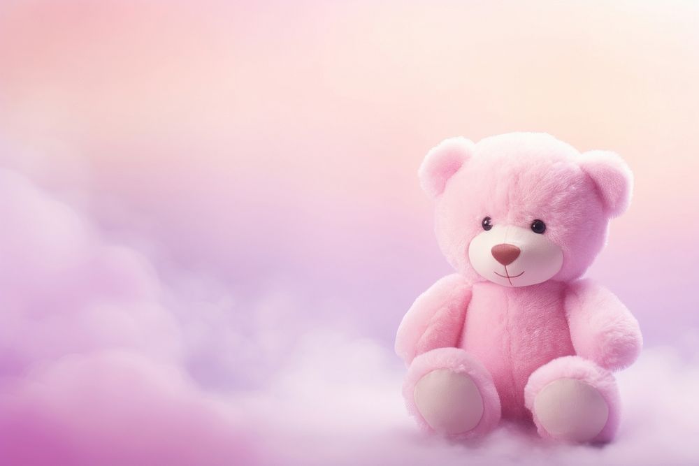 Teddy bear background pink cute toy.