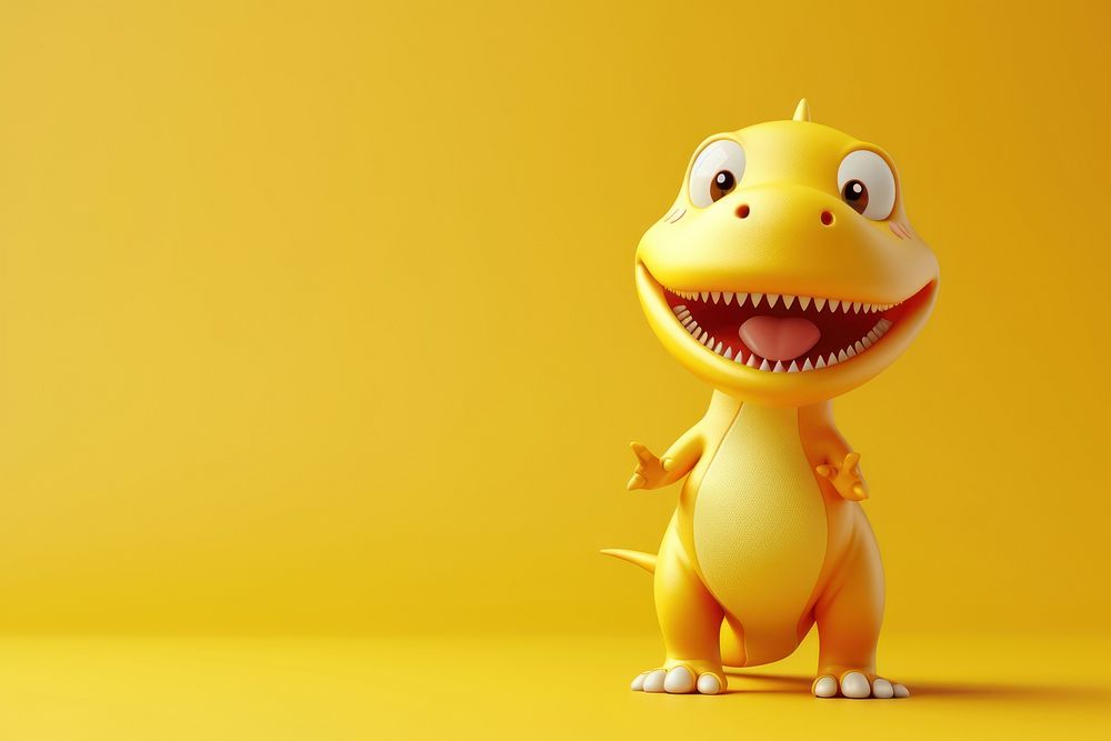 Dinosaur dinosaur animal yellow.