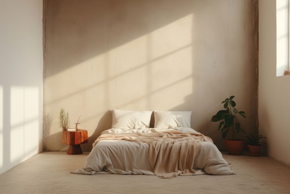 Minimal space bedroom furniture cushion pillow.