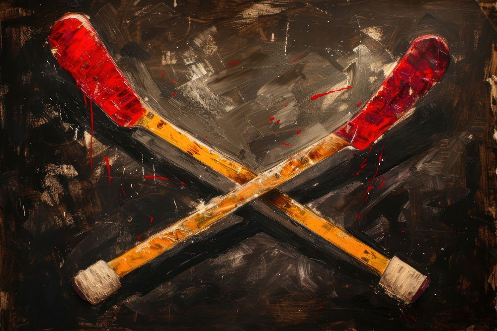 Hockey painting darkness dynamite.