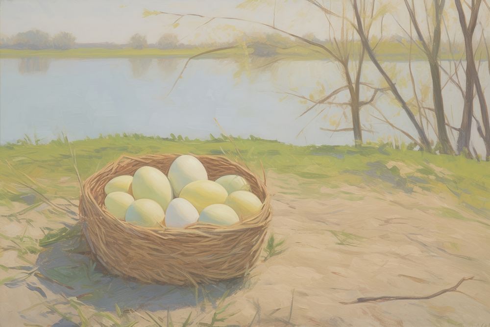 Easter eggs painting tranquility medication.