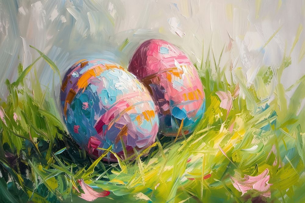 Easter eggs painting creativity fragility.