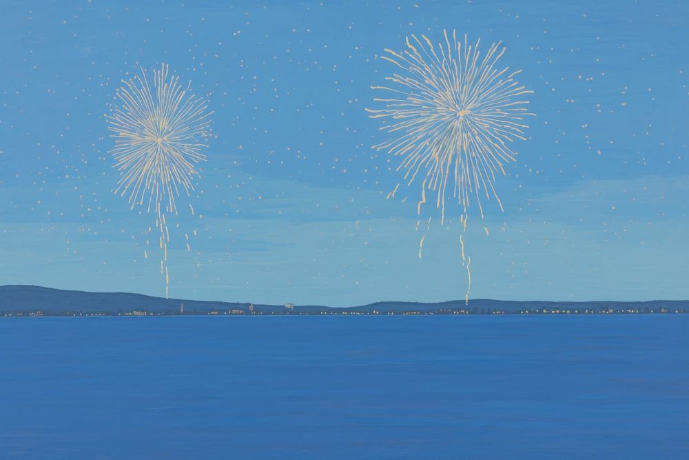 Fireworks outdoors painting nature.