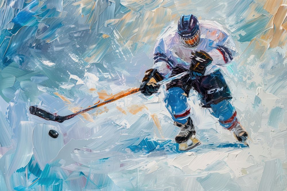 Hockey painting sports adult.
