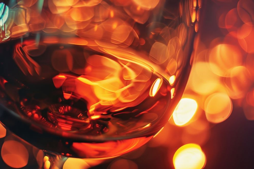 Wine light leaks drink glass amber.