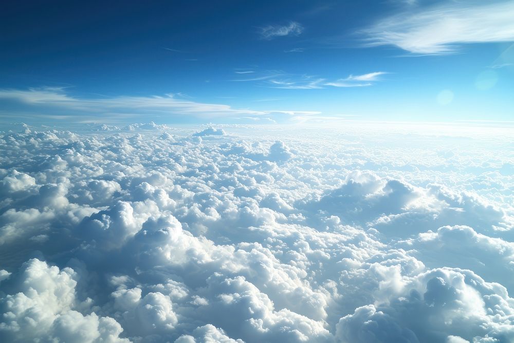 Photo of a view of clouds sky backgrounds outdoors.