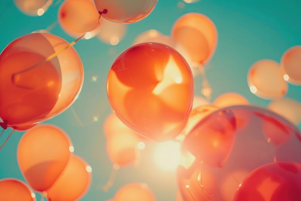 Balloon light leaks backgrounds red vibrant color.