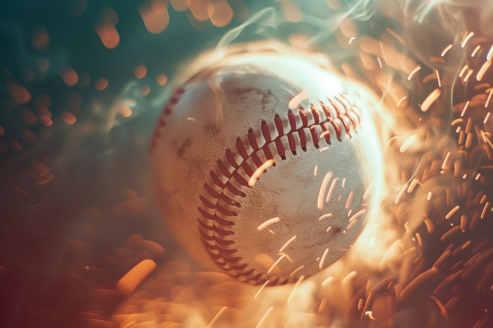 Baseball light leaks softball sphere sports.