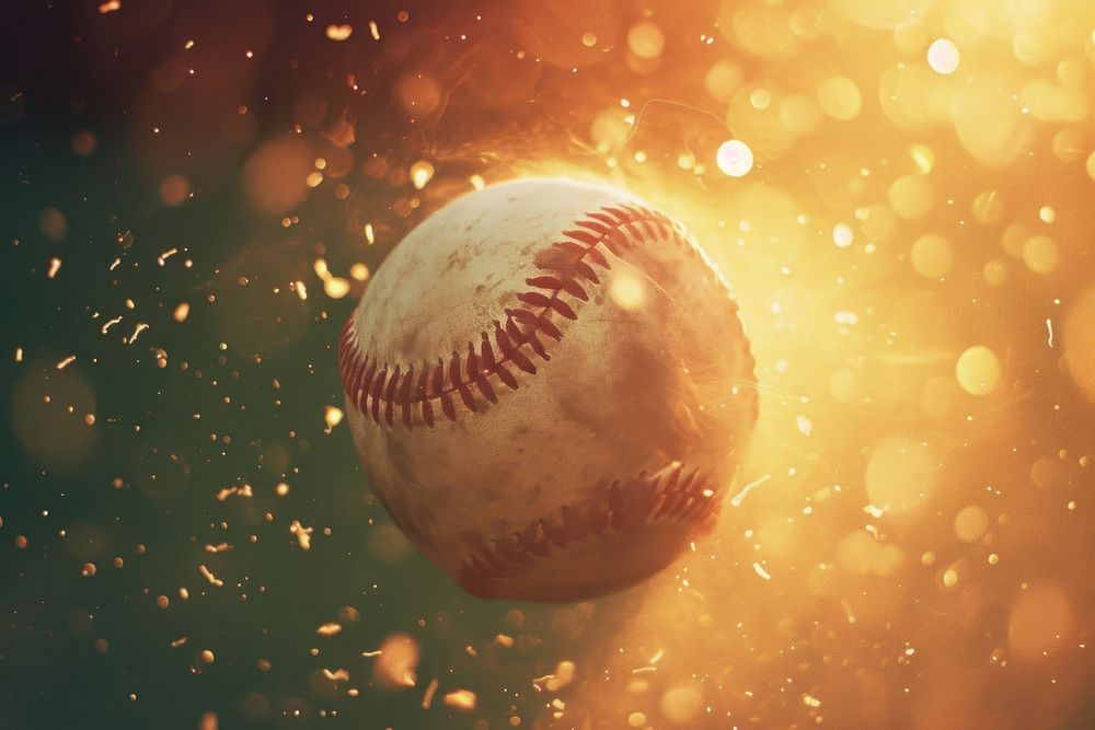 Baseball light leaks softball sports sphere.