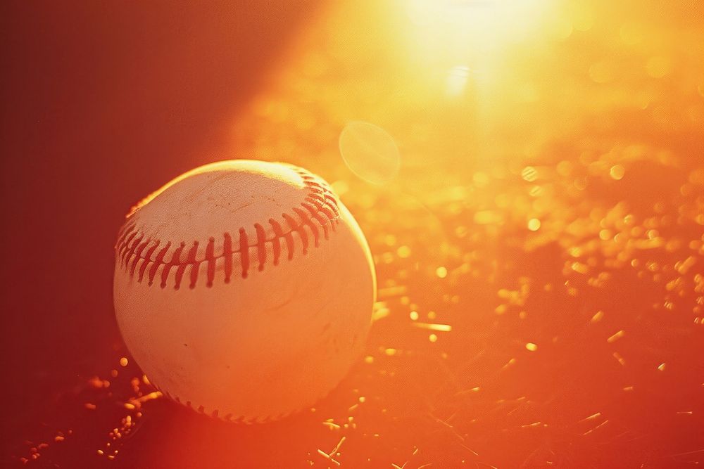 Baseball light leaks softball sports sphere.