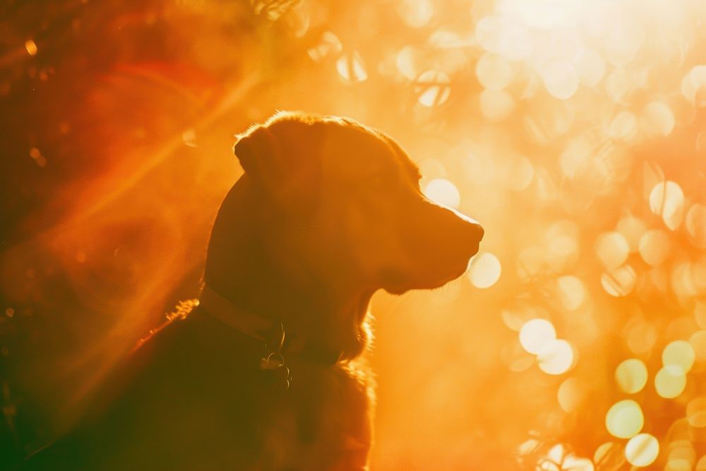 Dog light leaks sunlight outdoors mammal.