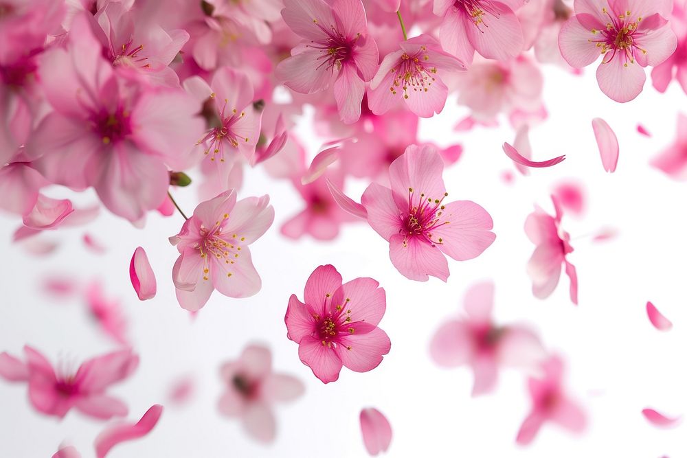 Cherry blossom backgrounds flower petal.