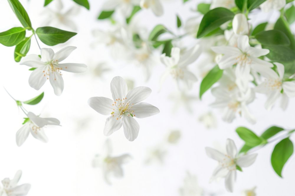 Jasmine blossom flower nature.