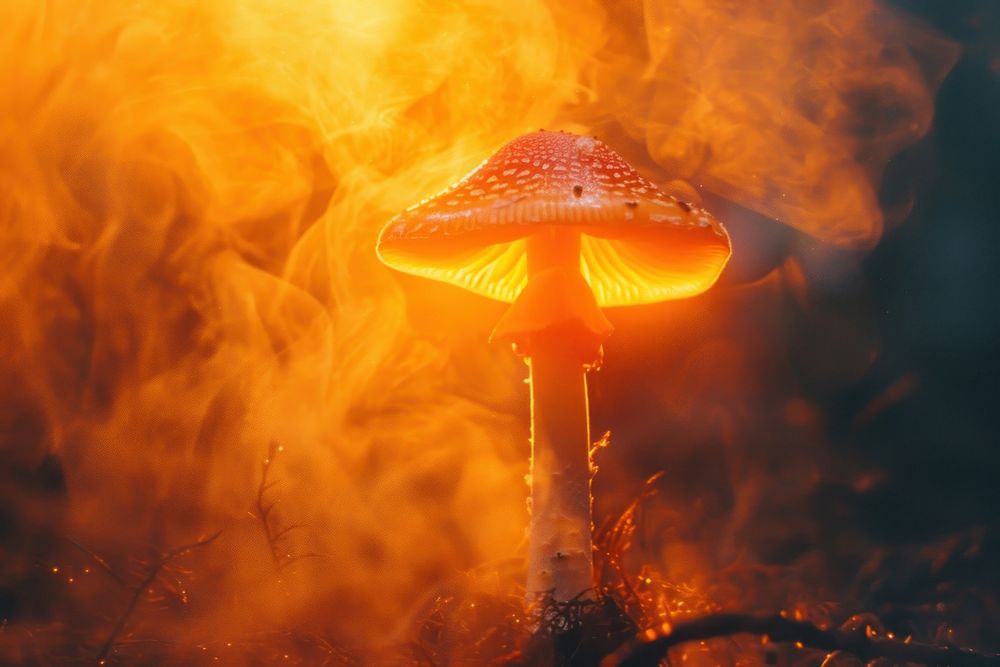 Mushroom light leaks fungus plant | Premium Photo - rawpixel