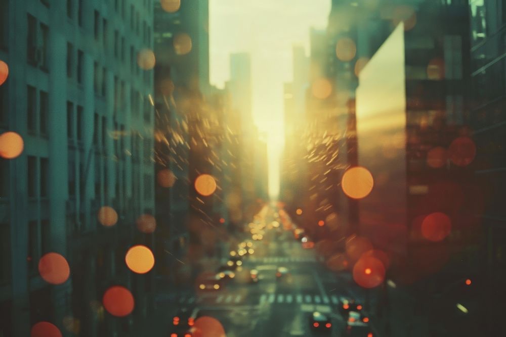 New york light leaks architecture backgrounds cityscape.