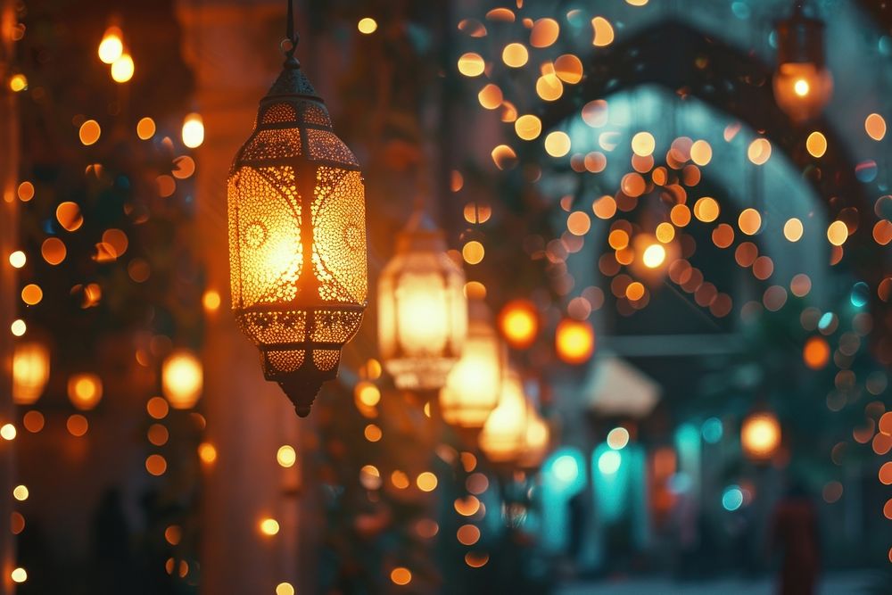 Ramadan light leaks lighting architecture illuminated.