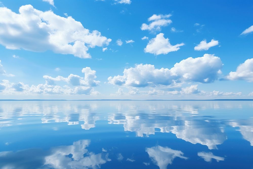 Photo of sky cloud backgrounds reflection.