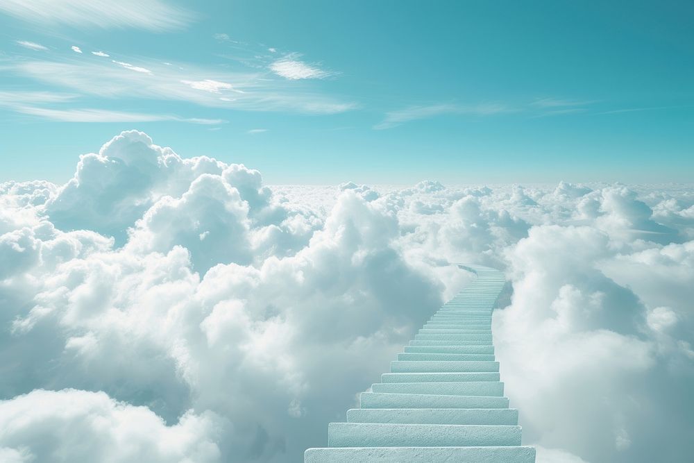 Photo of stair cloud sky architecture.