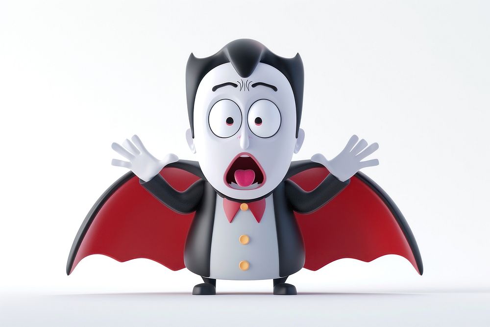 Dracula cartoon face anthropomorphic.