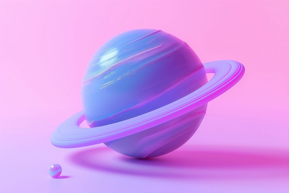 An space planet purple sphere pink.