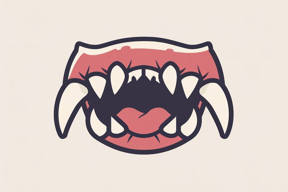 Vampire Fangs Teeth Minimal Color Flat Line Stroke Icon Pictogram Symbol Illustration symbol logo creativity.
