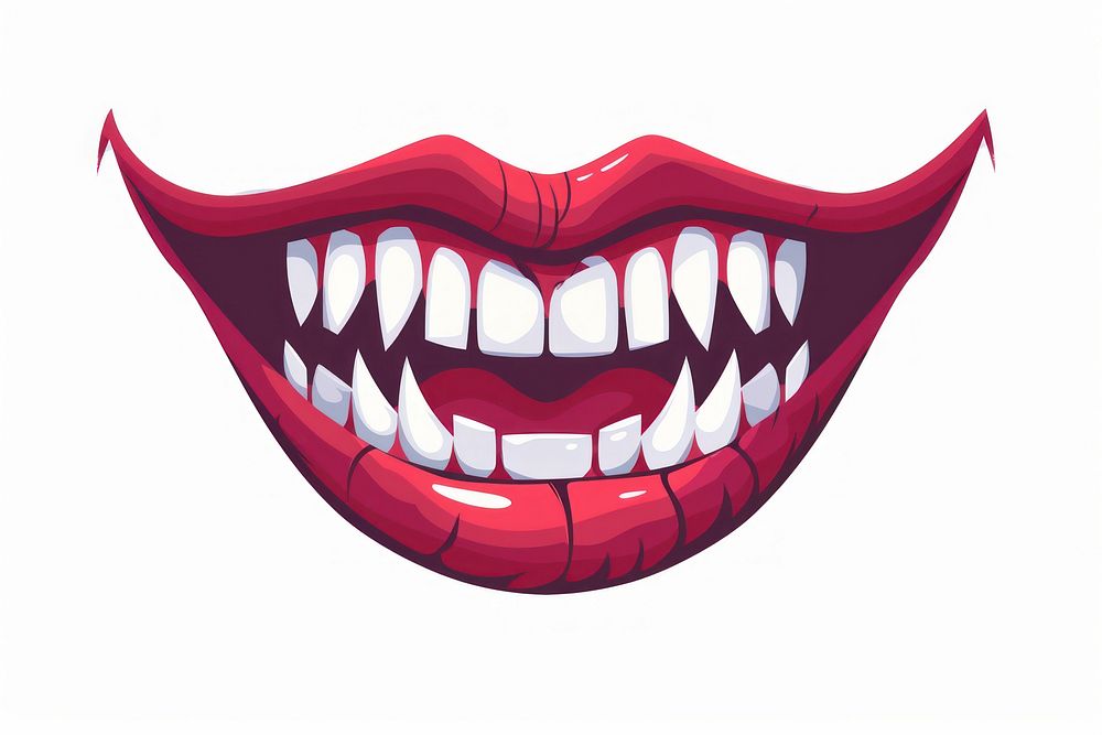 Sexy hot Vampire jaws teeth cartoon joker.