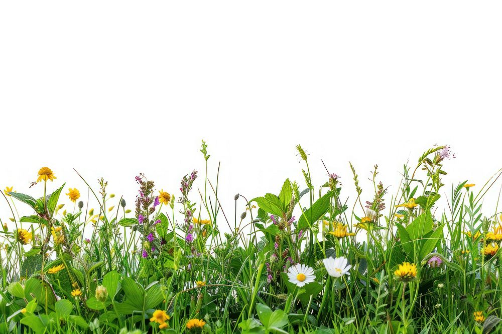 A grass and flowers backgrounds grassland outdoors.
