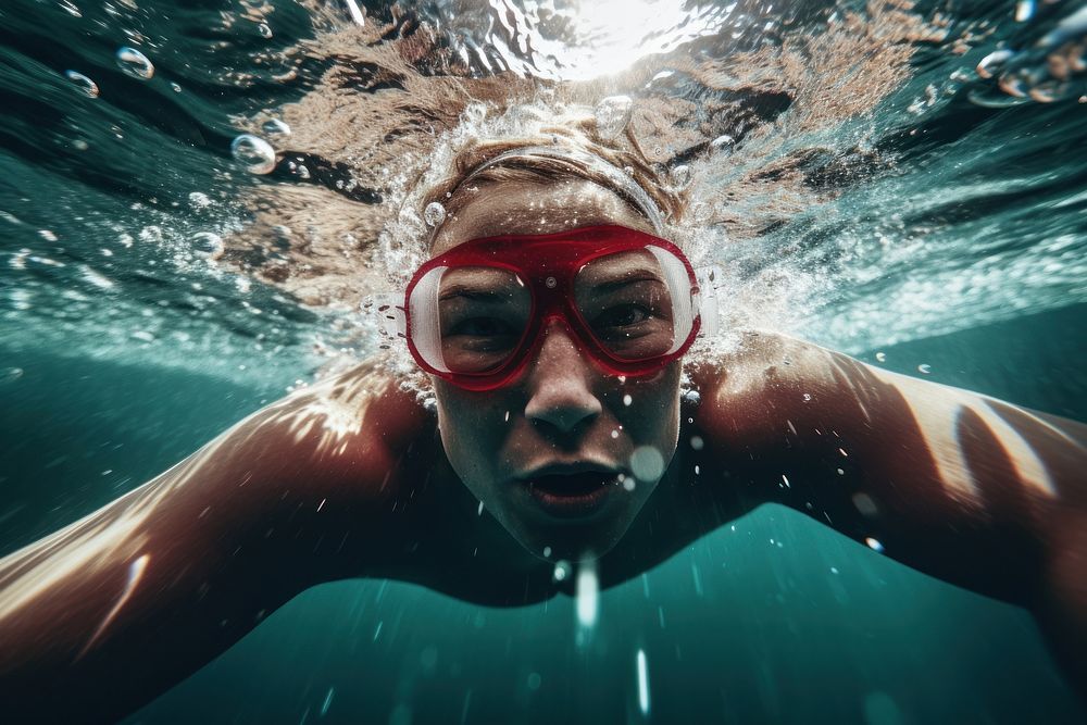 Photo of a person swimming sports photography recreation.