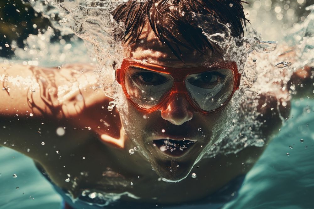 Photo of a person swimming sports photography recreation.