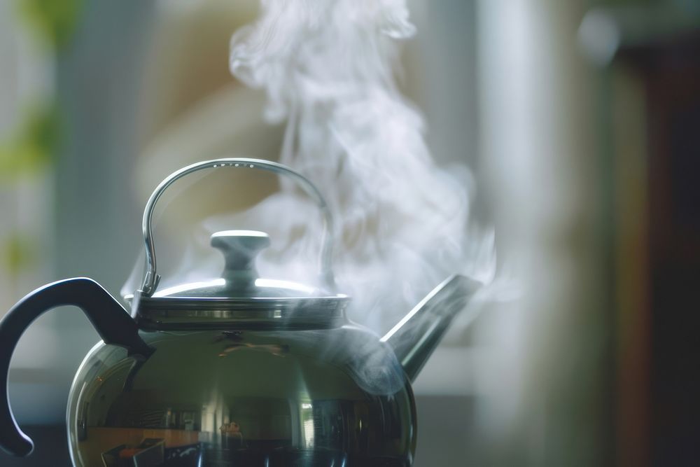 Boiling kettle teapot refreshment cookware.