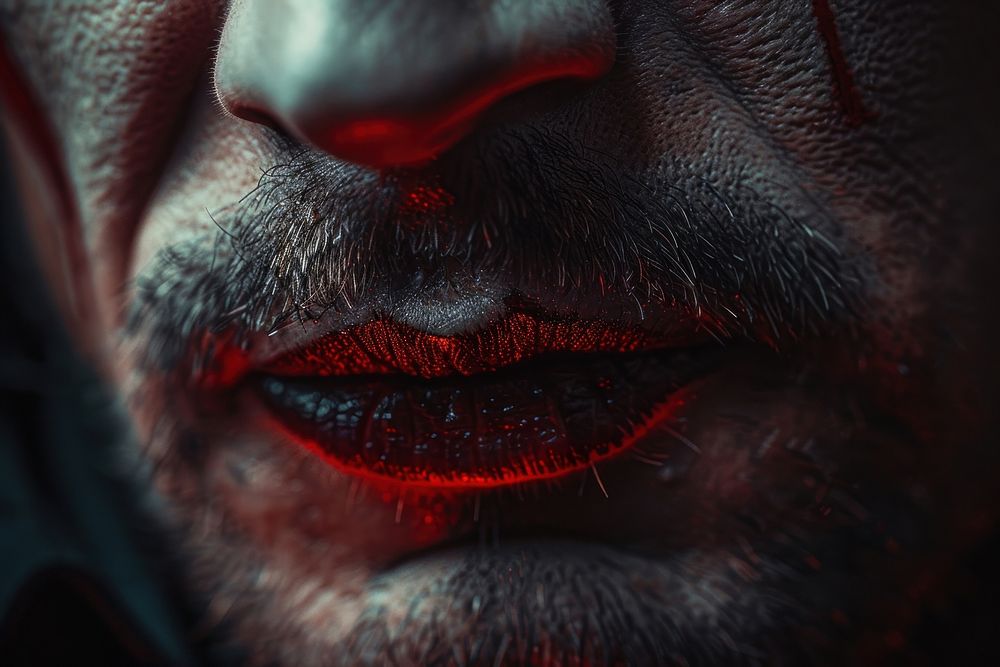 Dracula adult skin portrait.