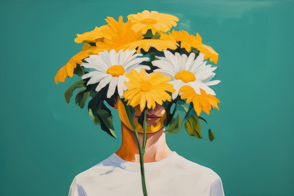 A daisy painting flower plant.