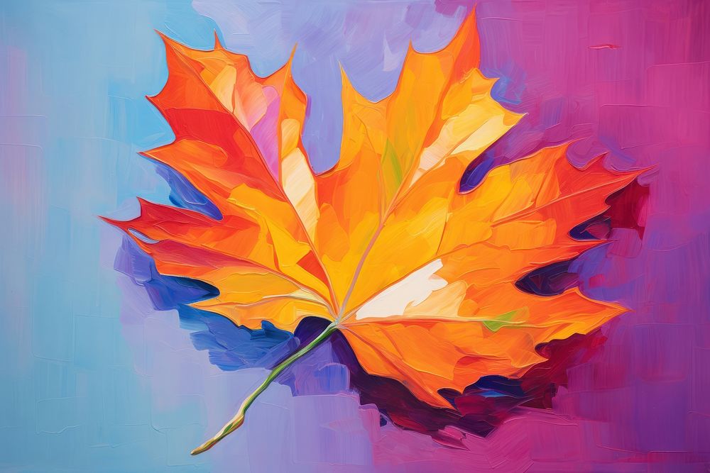 Maple leaf backgrounds painting plant.