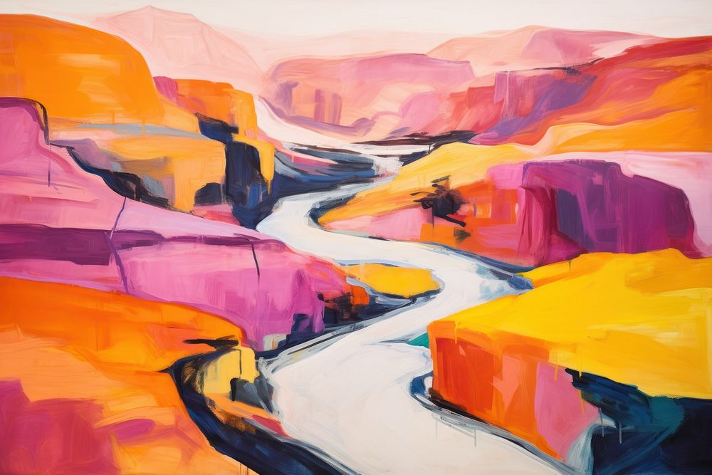 Canyon painting outdoors art.